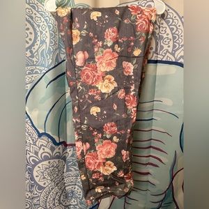 Lane Bryant Denim Floral Skinny Jeans Size 28